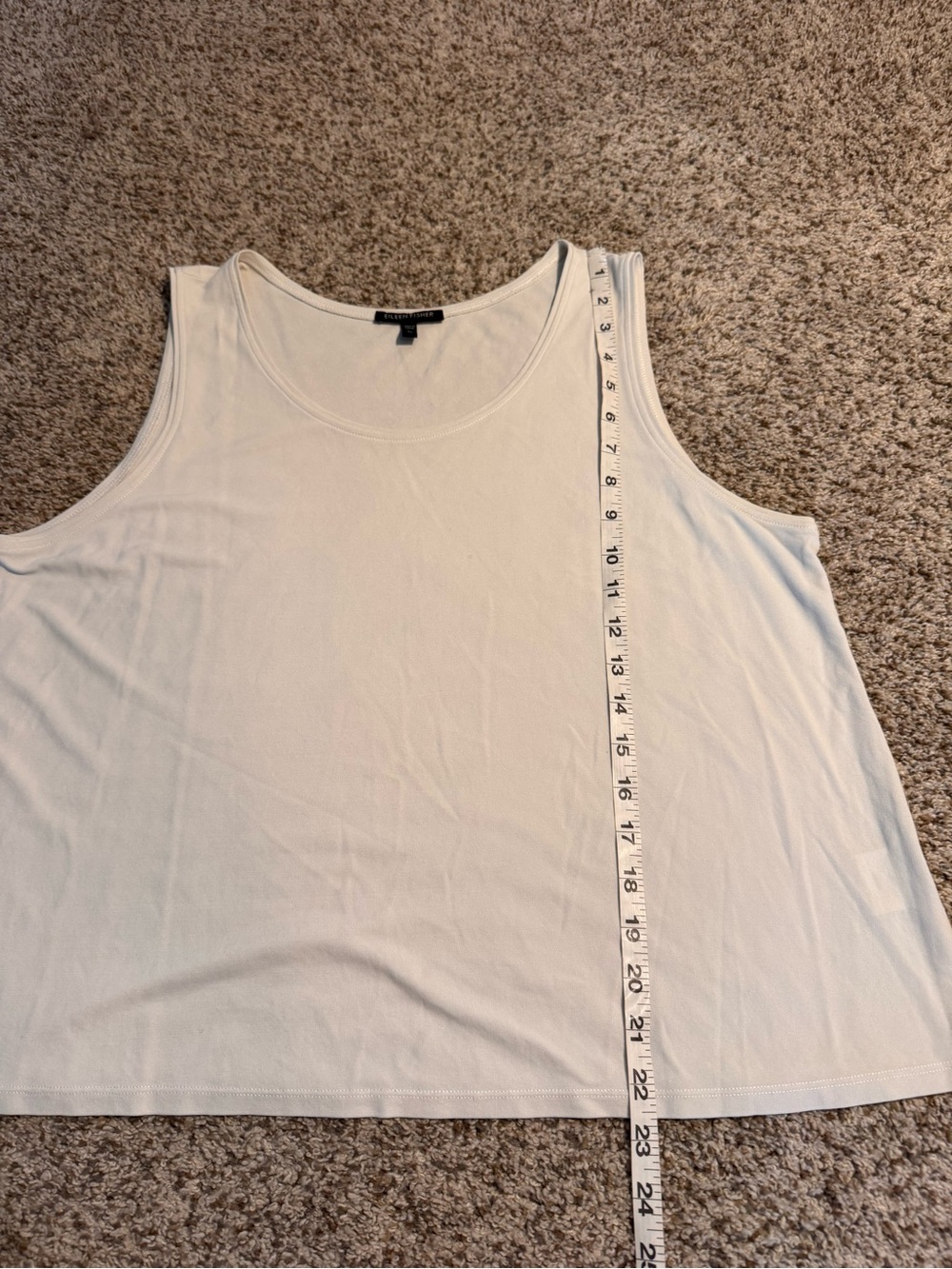 Eileen Fisher Beige Silk Sleeveless Scoop Neck Tank Top - XL - Picture 6 of 6